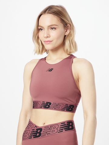 new balance Bustier Sport bh in Rood: voorkant