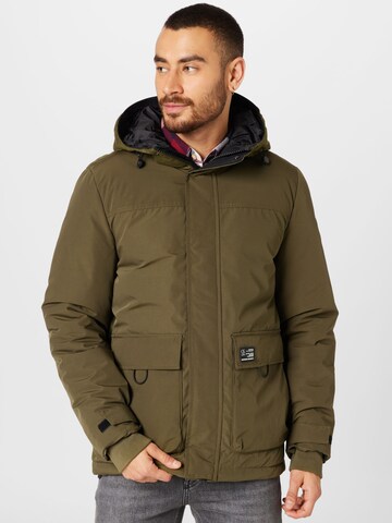 QS Winterparka in Groen: voorkant