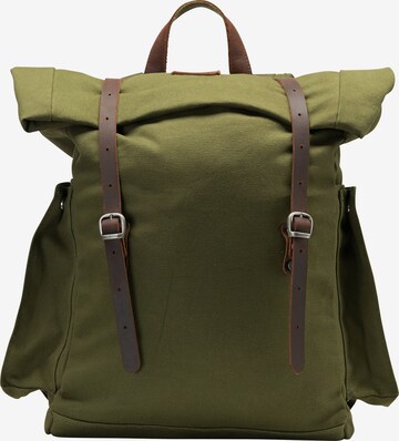 DreiMaster Vintage Backpack in Green: front