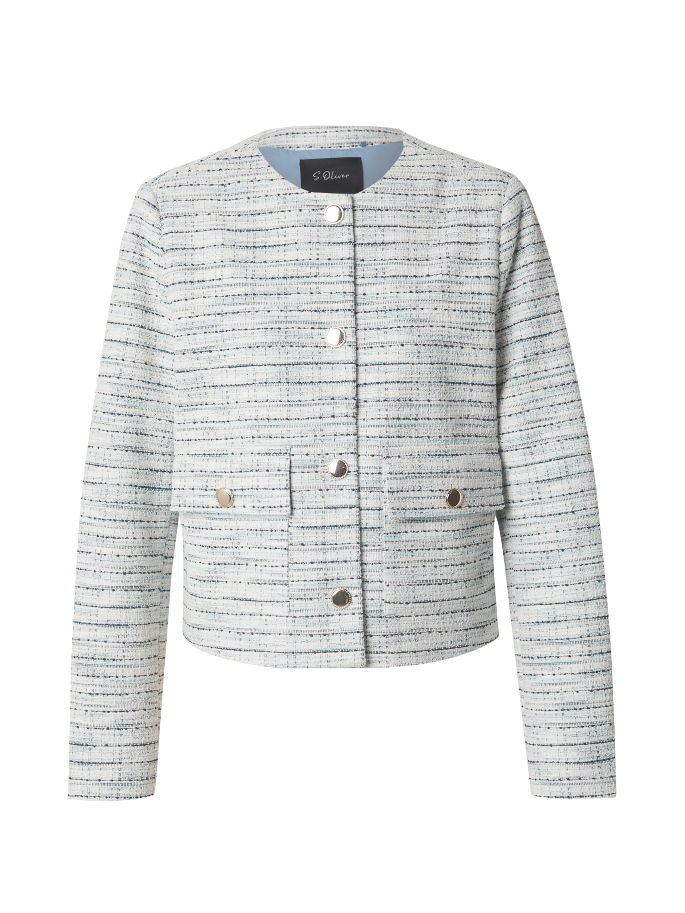 s.Oliver BLACK LABEL Φθινοπωρινό και ανοιξιάτικο μπουφάν σε λευκό: μπροστά