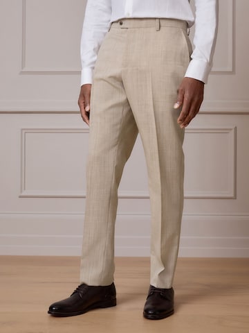 Next Слим Плиссированные брюки 'Nova Fides Signature' в Бежевый