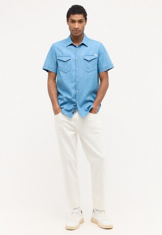MUSTANG Regular fit Button Up Shirt in Blue