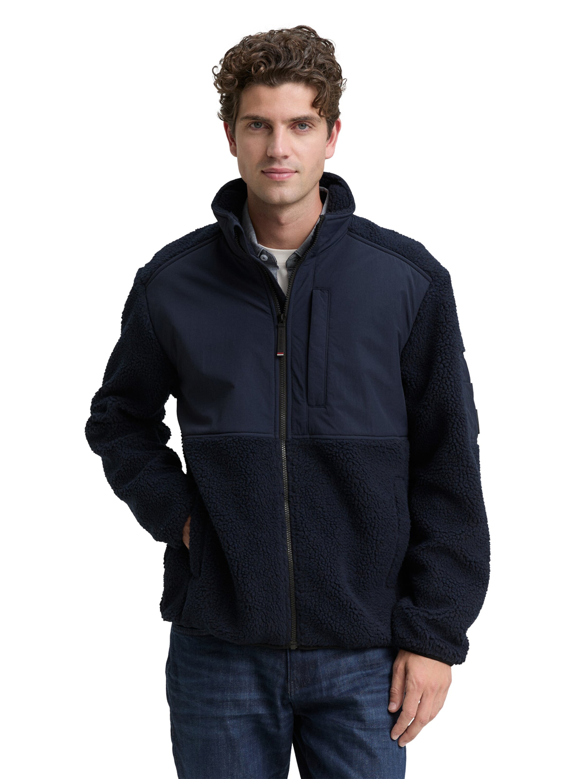 TOM TAILOR Демисезонная куртка в Синий: спереди