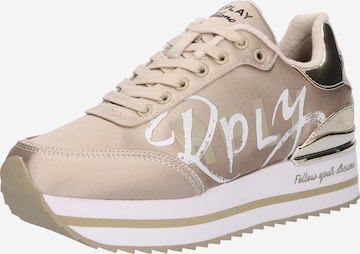 REPLAY Sneakers laag in Beige: voorkant