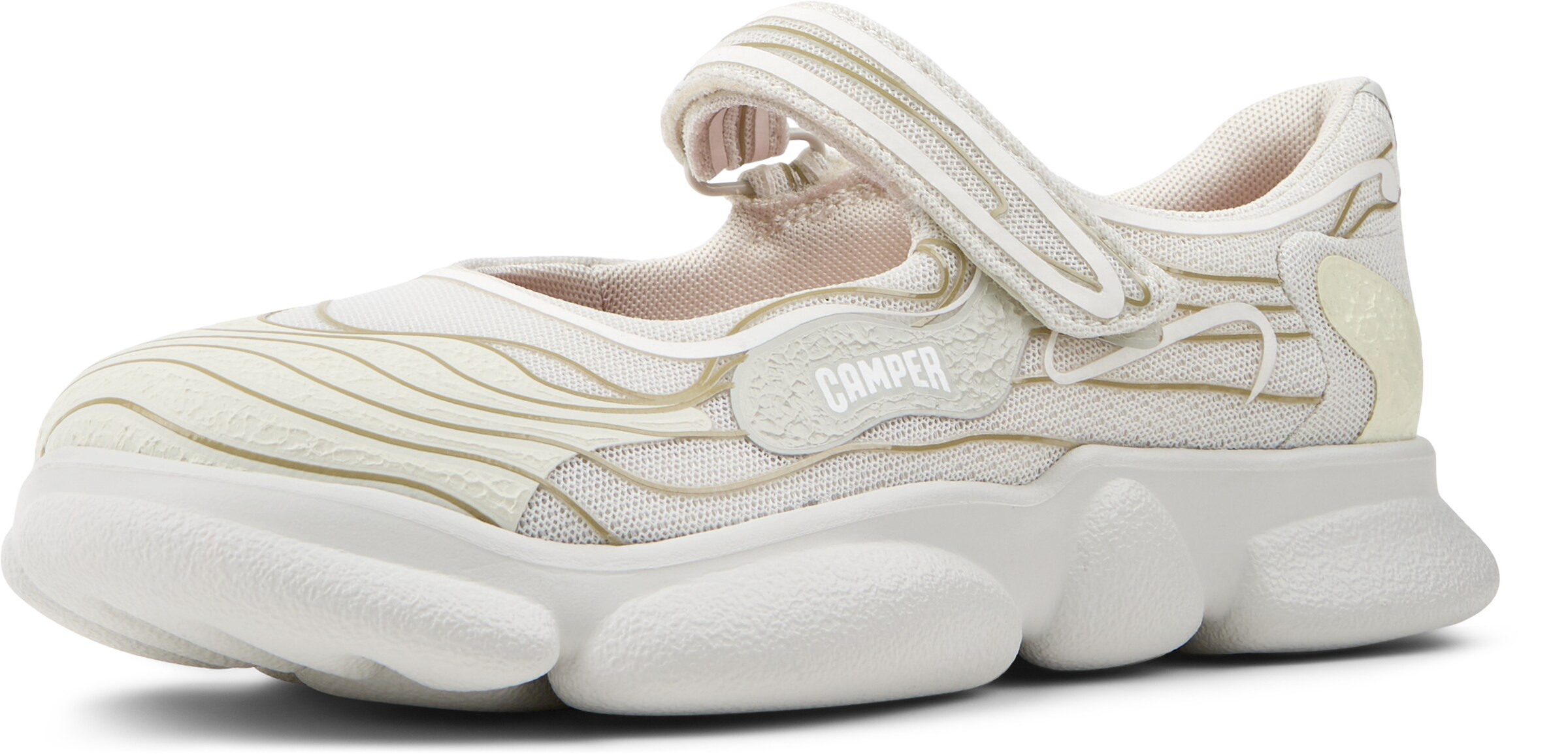 Ballerina 'Karst' di CAMPER in bianco: frontale