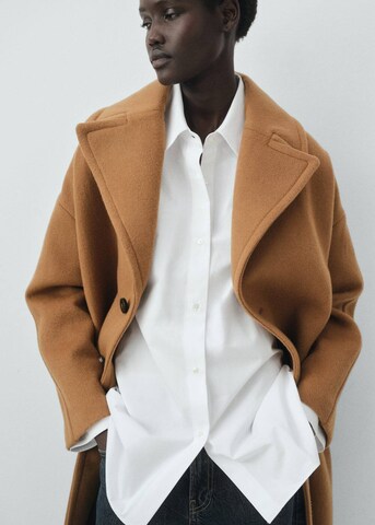 MANGO Between-Seasons Coat 'Love3' in Brown