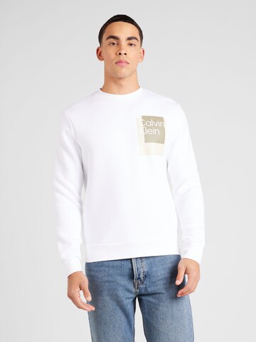 Calvin Klein Sweatshirt in White: front