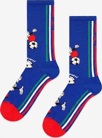 Chaussettes 'World Cup Italy Sneaker Sock Blue' Happy Socks en bleu : devant