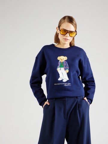 Sweat-shirt Polo Ralph Lauren en bleu : devant