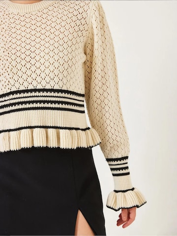 Bianco Lucci Sweater in Beige