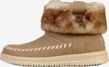 HEY DUDE Booties in Beige: front