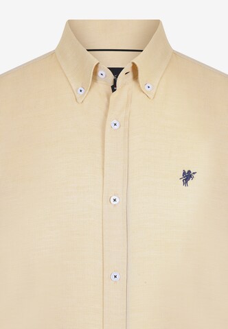 DENIM CULTURE - Regular Fit Camisa 'EVAN' em amarelo