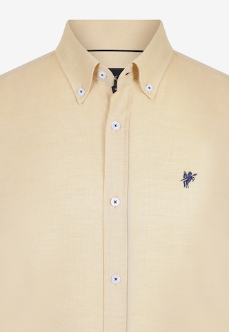 DENIM CULTURE Regular fit Button Up Shirt 'EVAN' in Yellow