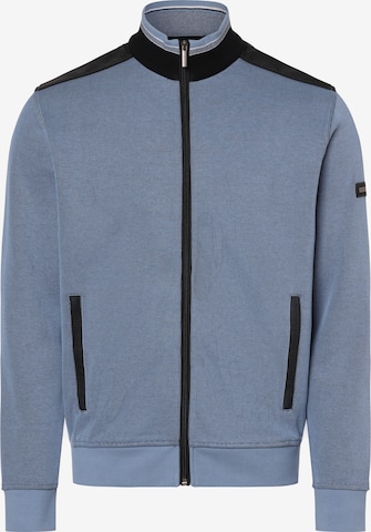 bugatti Zip-Up Hoodie in Blue: front