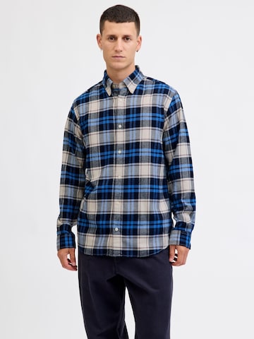 Jack & Jones Premium Regular fit Button Up Shirt 'JPRBLUBarkley' in Blue: front