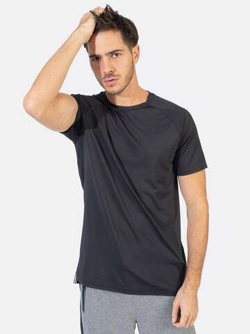 T-Shirt fonctionnel Spyder en noir : devant