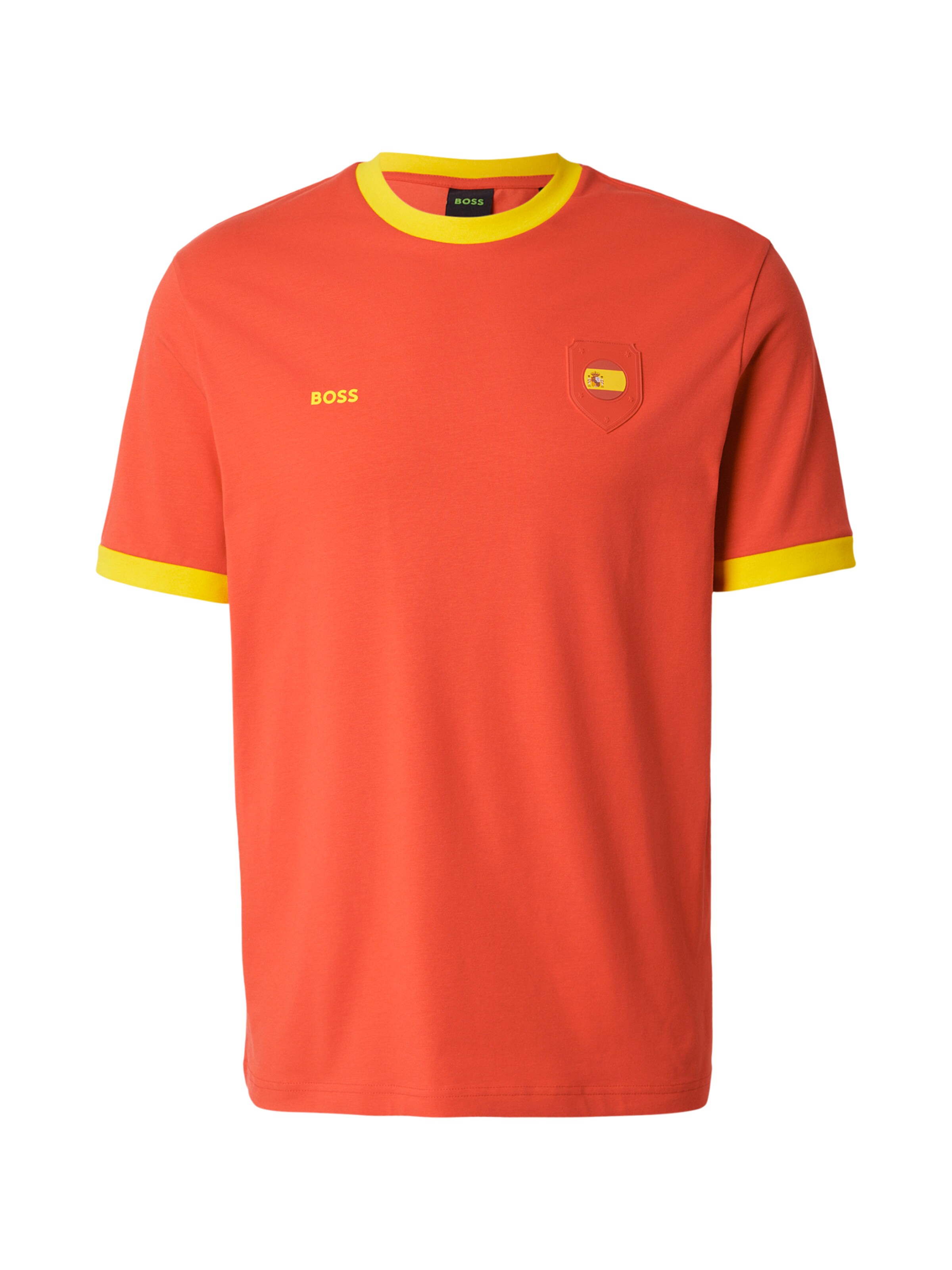 BOSS Camiseta 'Lux' en amarillo / rojo anaranjado, Vista del producto