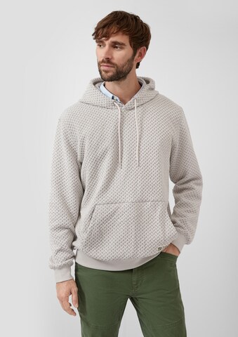 s.Oliver Μπλούζα φούτερ σε μπεζ: μπροστά