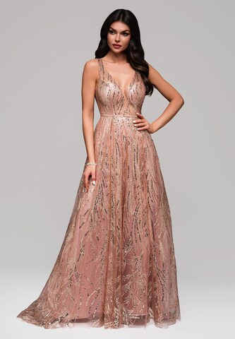 Ombre Evening dress 'Coralie' in Pink: front