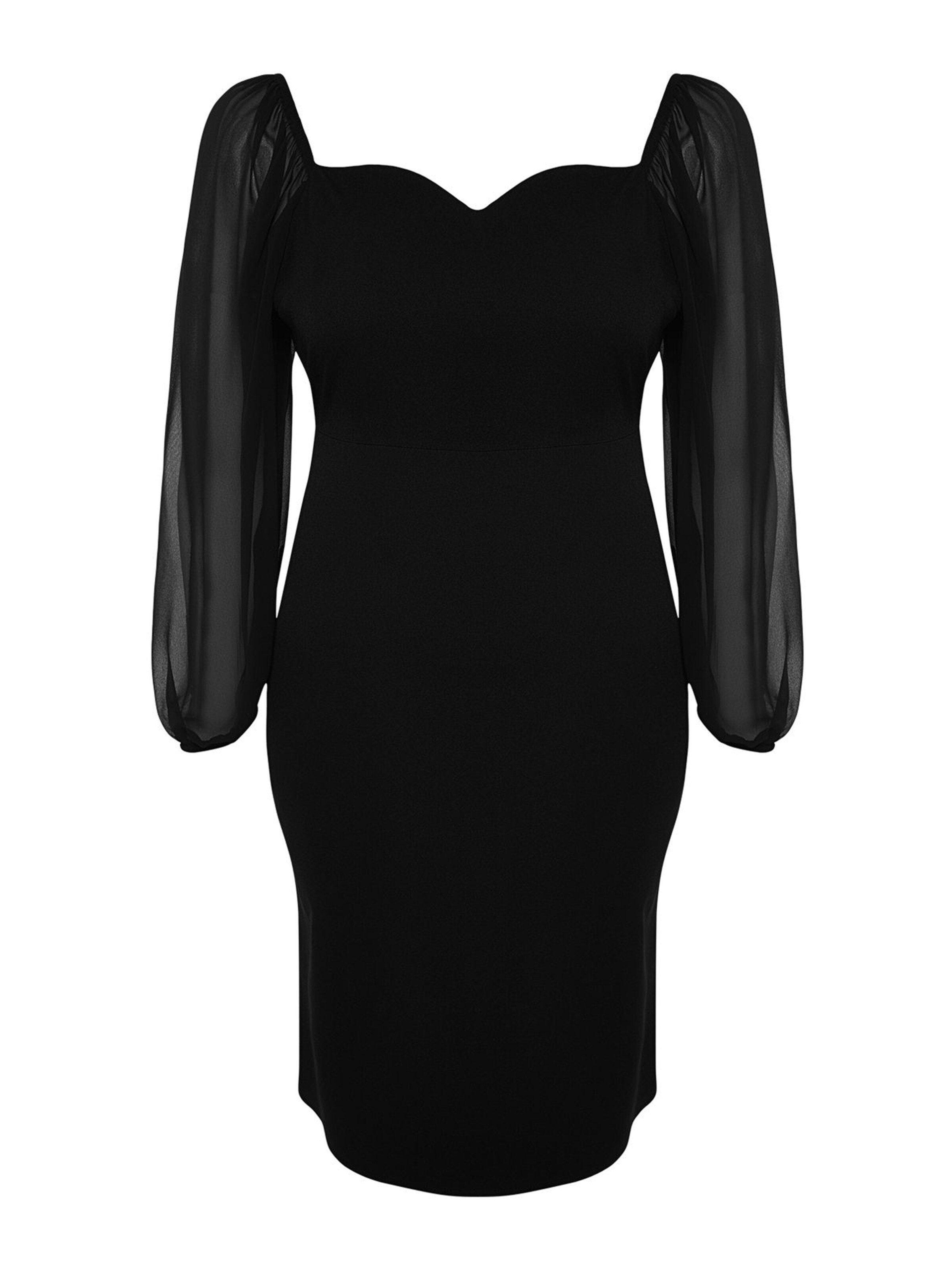 Rochie de la Trendyol Curve pe negru: față