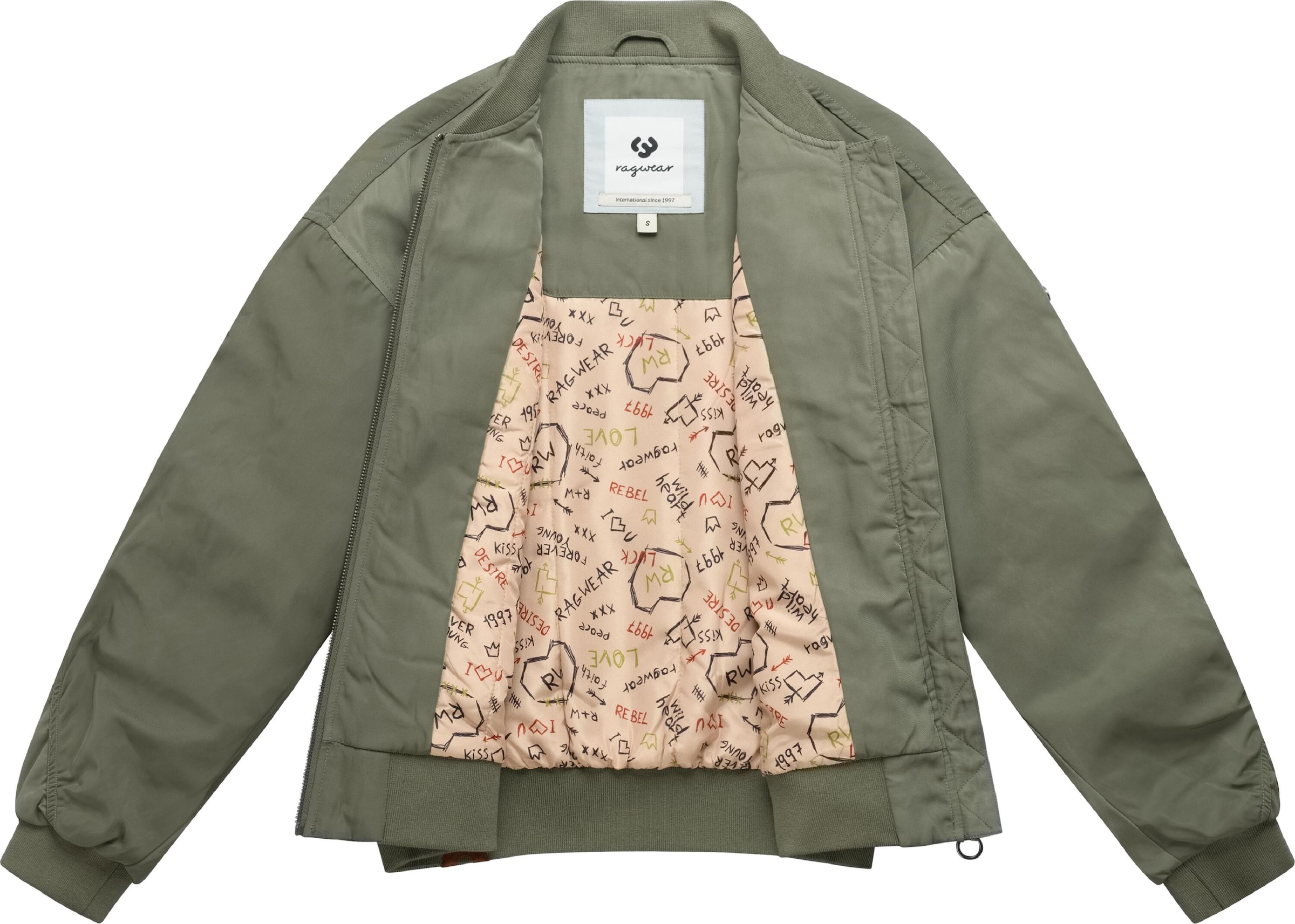 Ragwear Between-season jacket 'Allyra' in Green