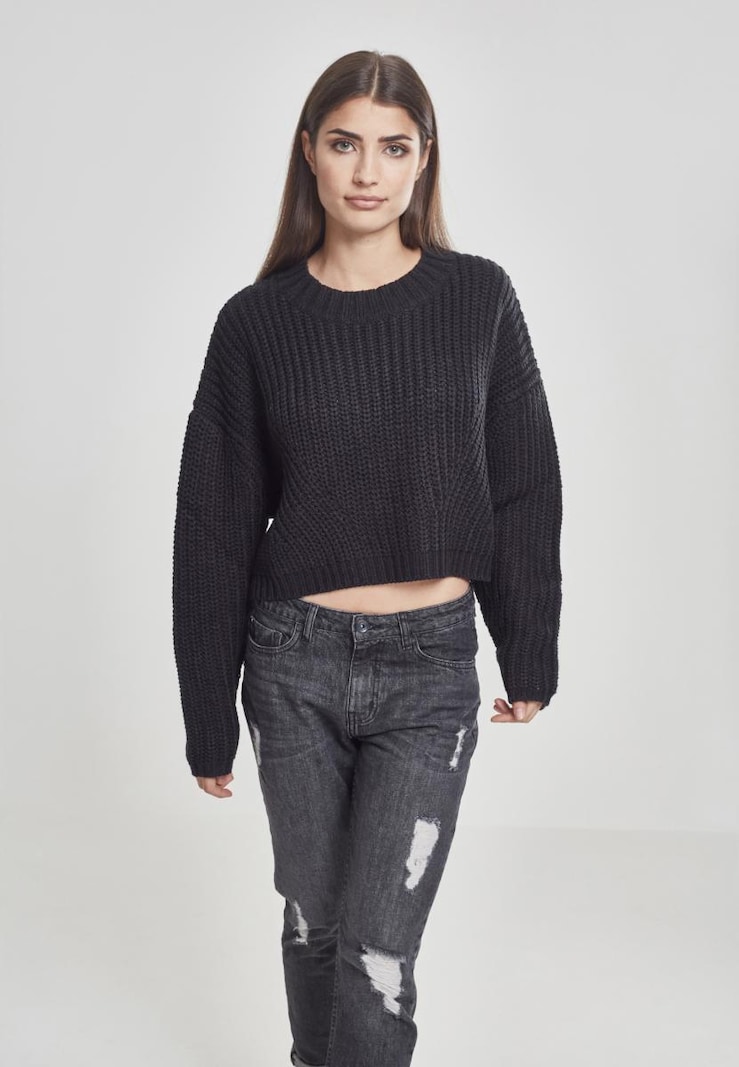 Women Clothing Urban Classics Fine-knit sweaters Black