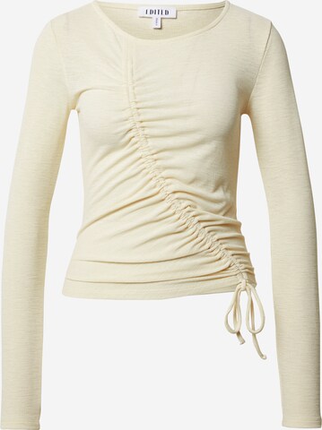 EDITED Shirt 'Delia' in Beige: voorkant