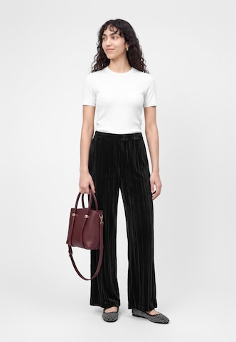 HUGO Wide leg Παντελόνι 'Haseli-1' σε μαύρο