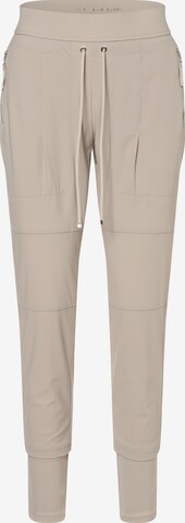 Raffaello Rossi Tapered Bandplooibroek in Beige: voorkant