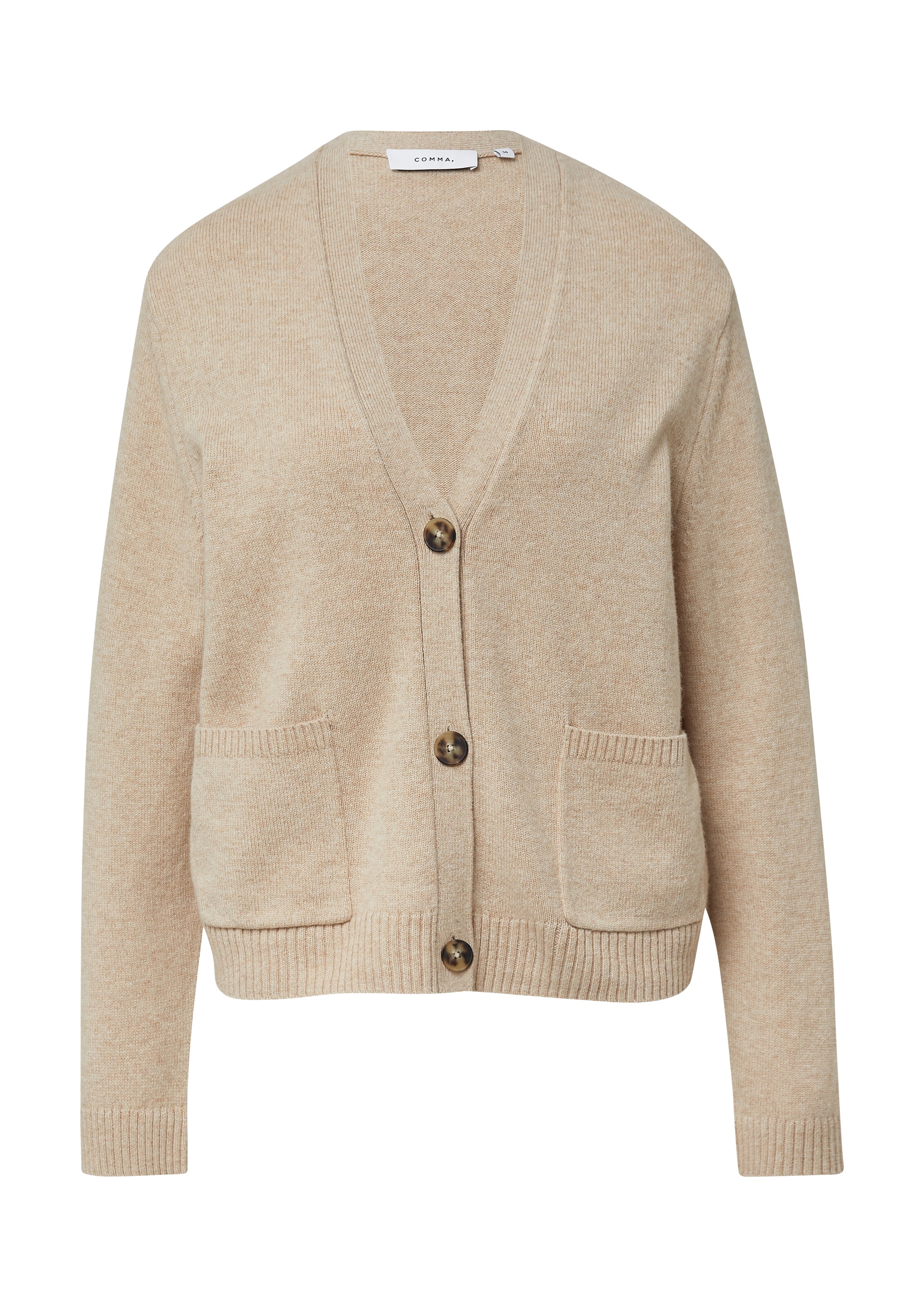 COMMA Strickjacke in Beige: Vorderseite
