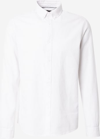 INDICODE JEANS - Ajuste regular Camisa 'Brayden' en blanco: frente