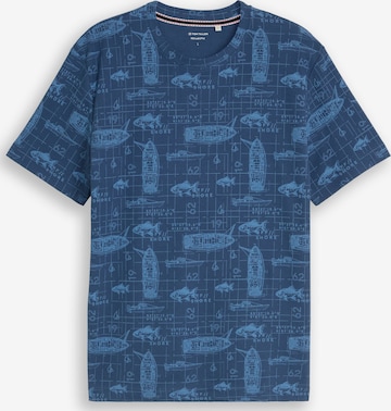 Tricou de la TOM TAILOR pe albastru: față