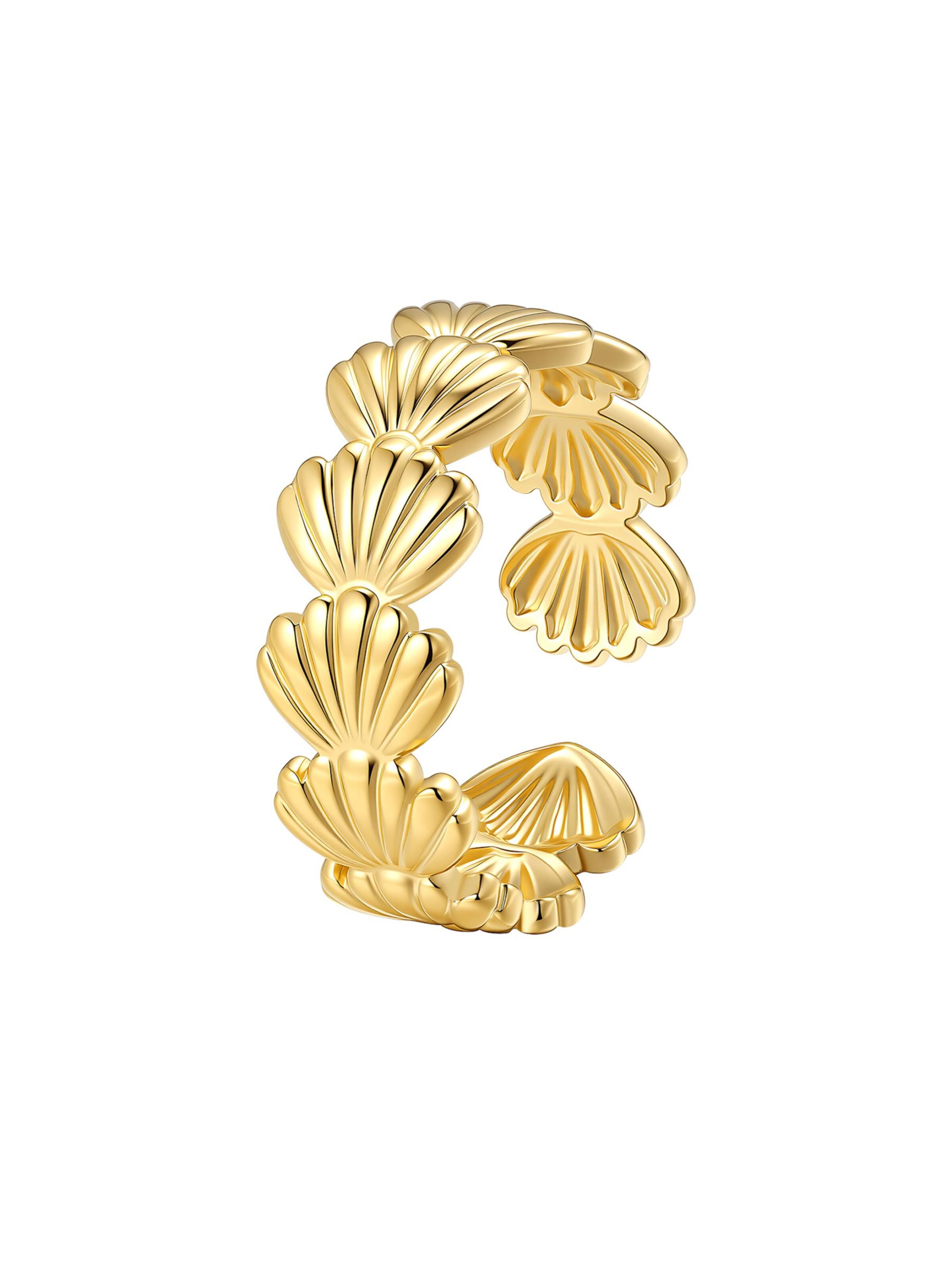 Hey Happiness Ring 'Coastal Shell' in Gold: Vorderseite