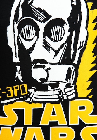 LOGOSHIRT Shirt 'C-3PO' in Zwart
