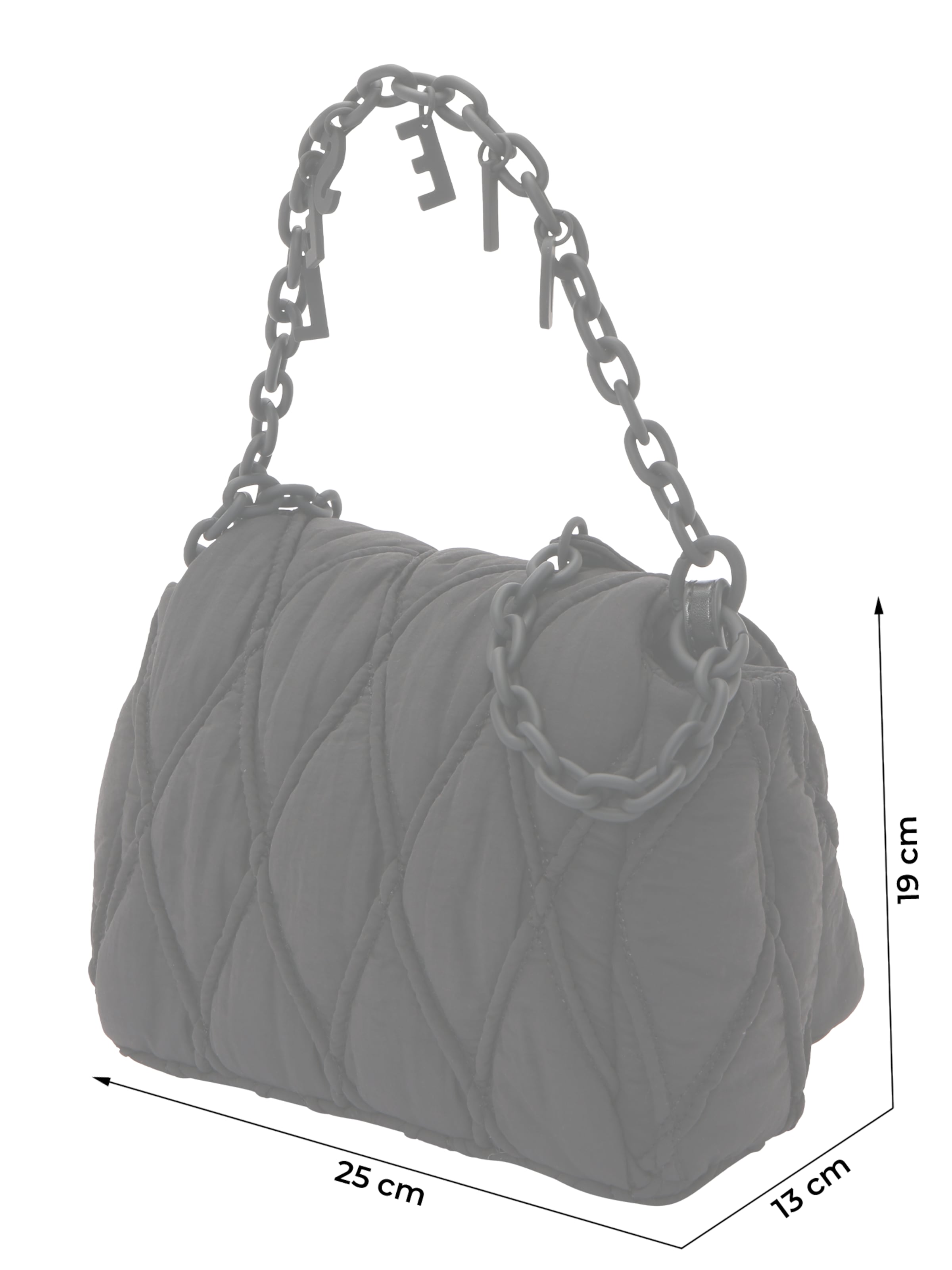 DIESEL - Mala de ombro 'CHARM-D' em preto