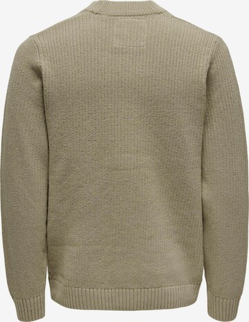 Only & Sons Knit Cardigan 'Dash' in Grey