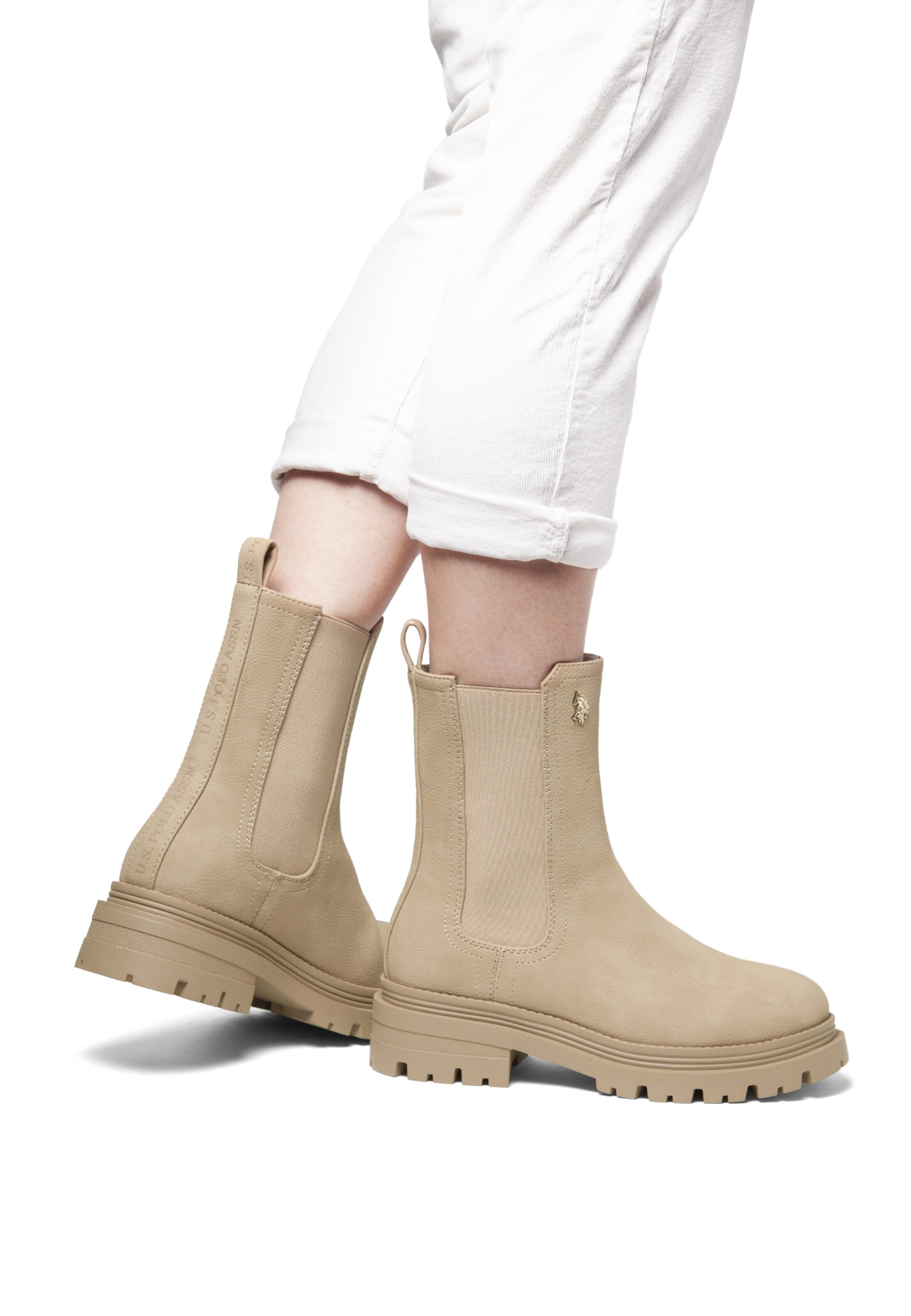 Boots chelsea di U.S. POLO ASSN. in beige