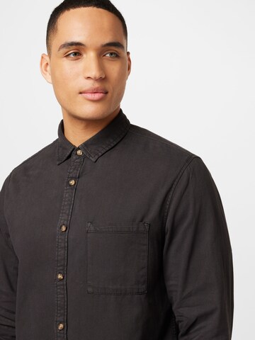 Cotton On Regular fit Button Up Shirt 'CAMDEN' in Black