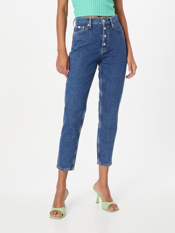 Calvin Klein Jeans Alt kitsenev Teksapüksid, värv sinine: eest vaates