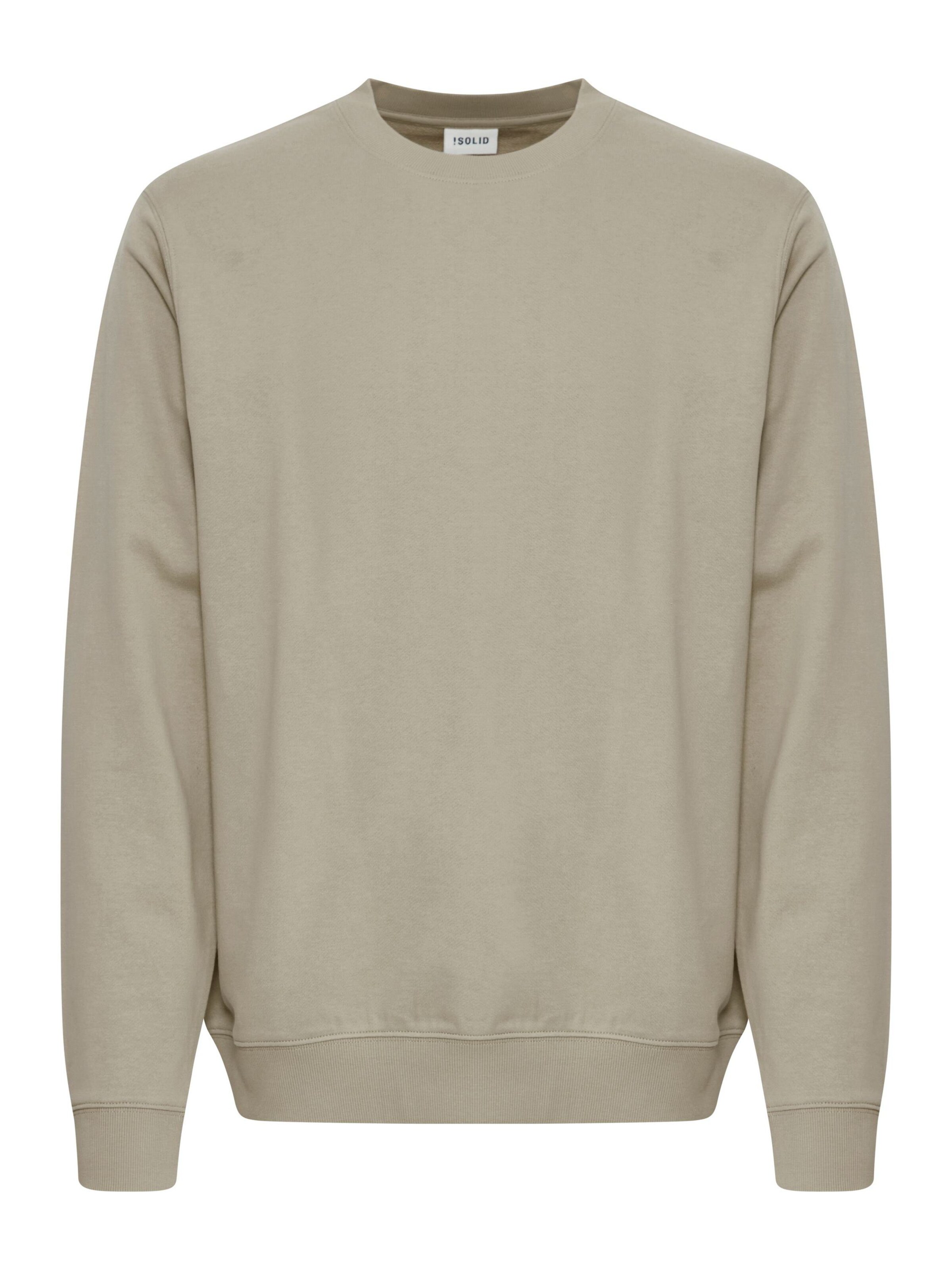 !Solid Rundhalspullover ' SDORATIO ' in Beige: Vorderseite