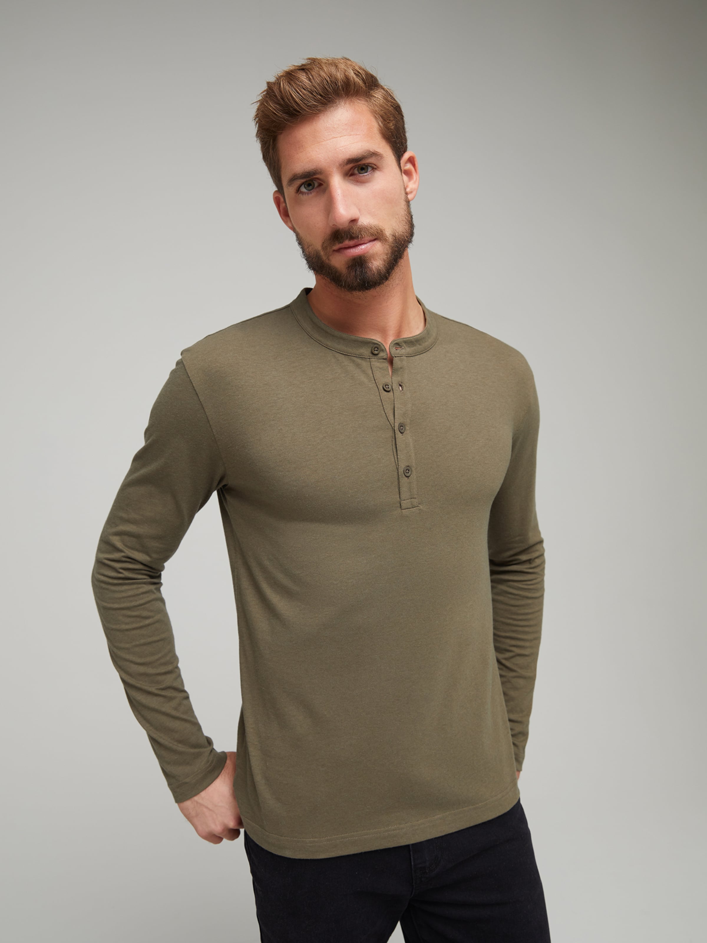 Männer Shirts x Kevin Trapp Shirt 'Leon' in Khaki - OZ56858