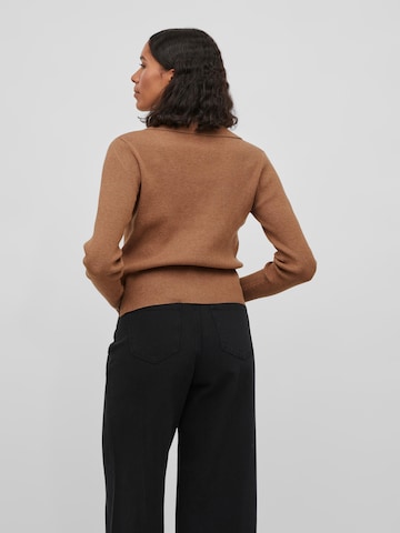 VILA Knit Cardigan 'Comfy' in Brown