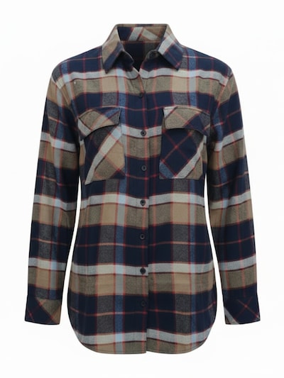 Radwa Blusa 'Radwa Women’s Plaid Flannel' em S em castanho, Vista do artigo