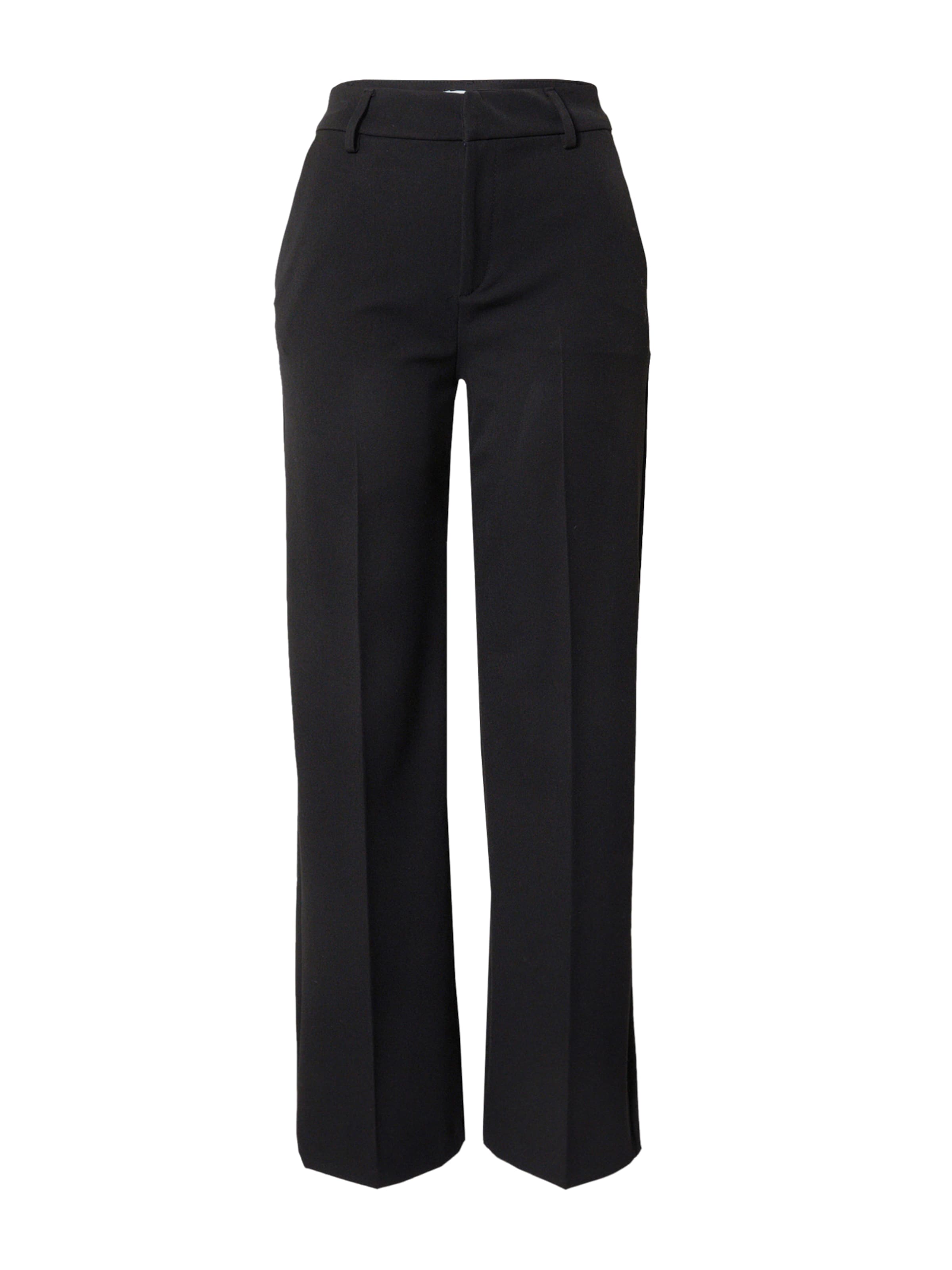 mbym Regular Pantalon in Zwart: voorkant