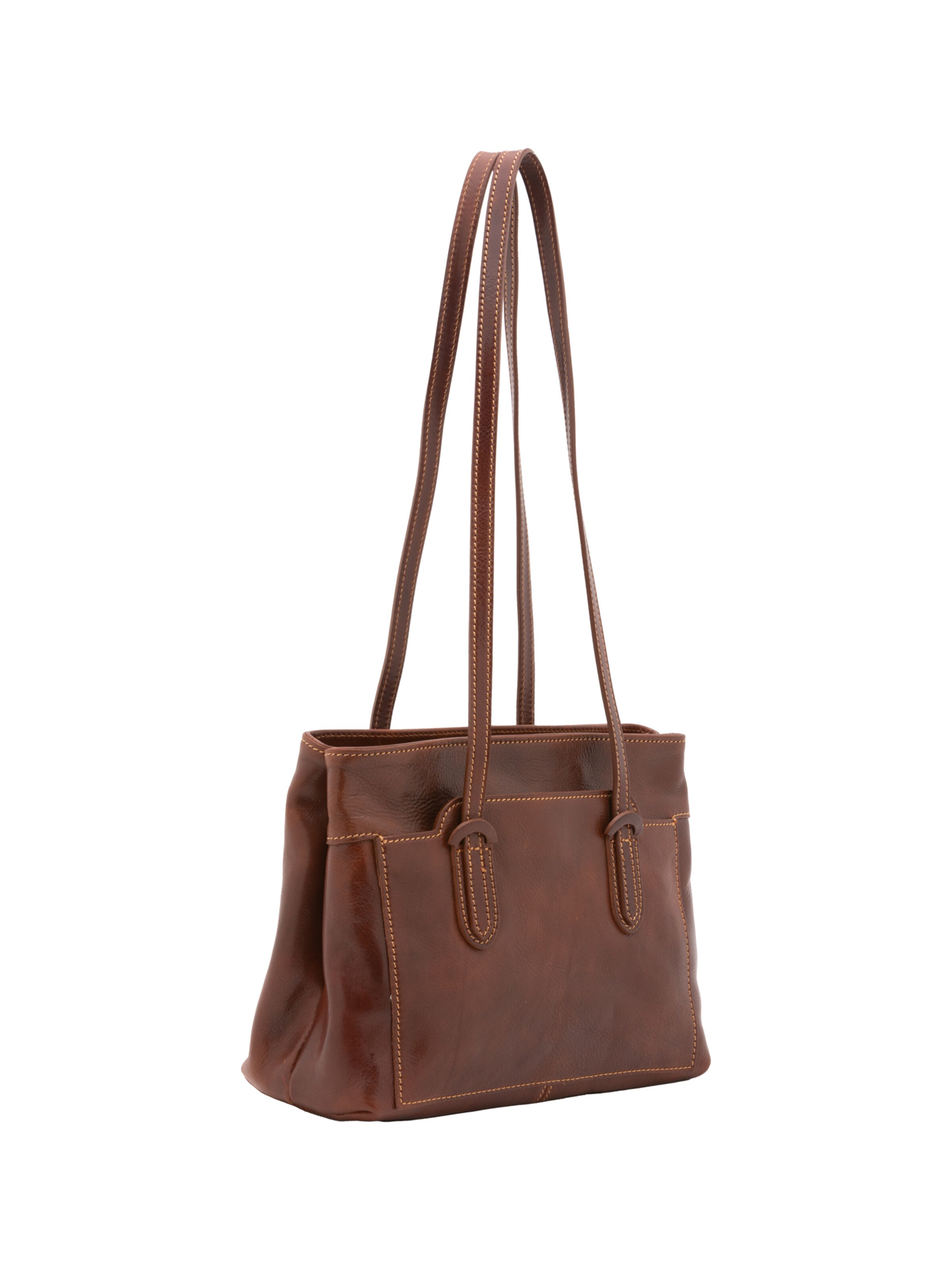 Borsa a spalla 'Borsa a Spalla Donna Vera Pelle Vacchetta - Chiusura Zip' di I Fratelli in marrone