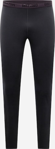 MIZUNO Skinny Workout Pants in Black: front