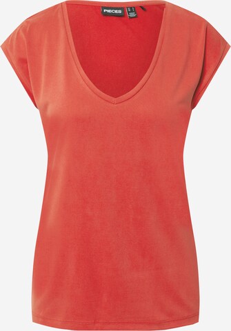 PIECES Shirt 'Kamalia' in Rood: voorkant