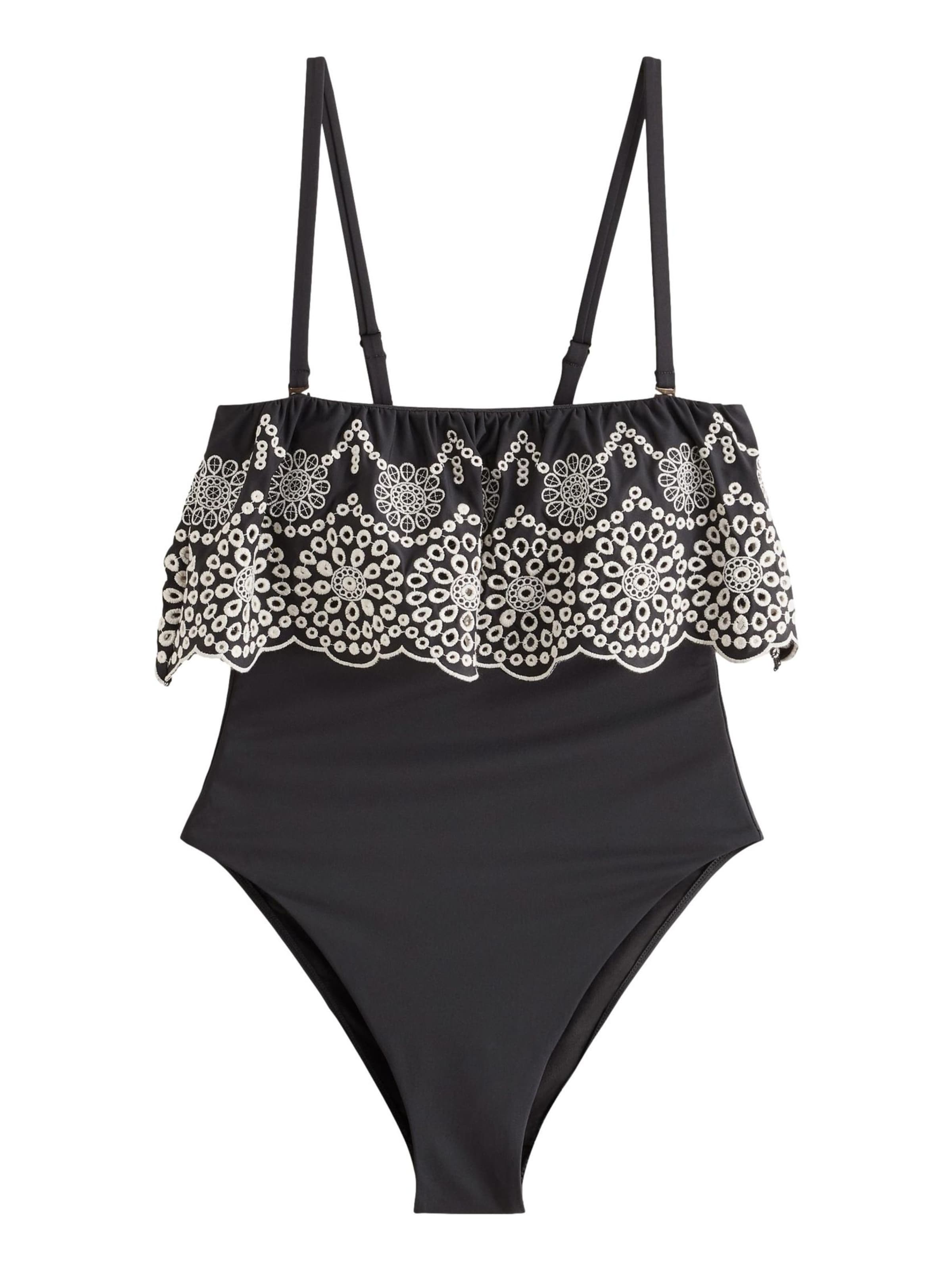 Bandeau Maillot de bain Next en noir : devant
