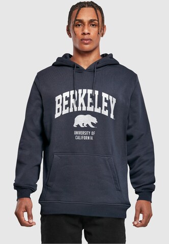 Merchcode Sweatshirt 'Berkeley University - Bear' in Blauw: voorkant