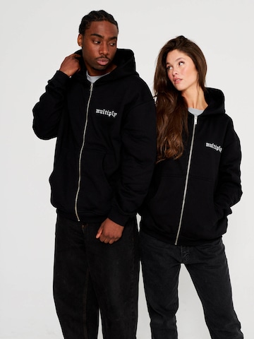 Multiply Apparel Sweat jacket in Black: front